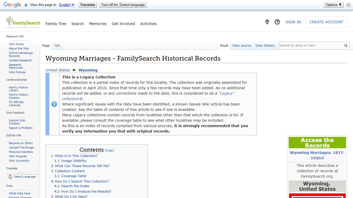 Wyoming Marriages - FamilySearch Historical Records